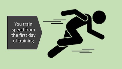 You train speed from the first day of training